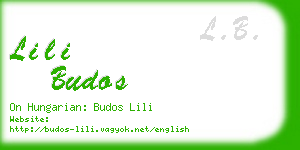 lili budos business card